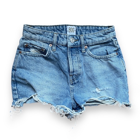 2 pairs Jean shorts with distraction details. BDG+ American Eagle sz 25/00 - Picture 2 of 8